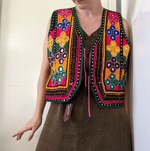 Handmade embroidered tribal vest